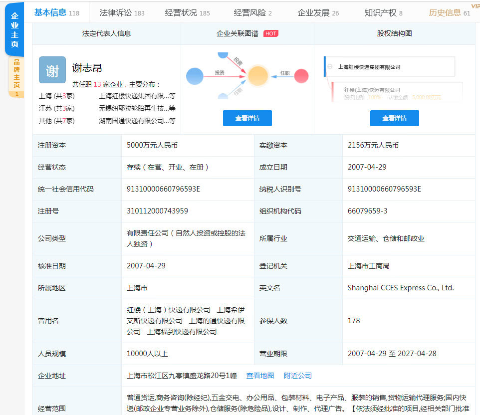 国通快递被曝严重亏损员工停工放假 实控人被限制消费了 国通快递被曝严重亏损员工停工放假 实控人被限制消费了